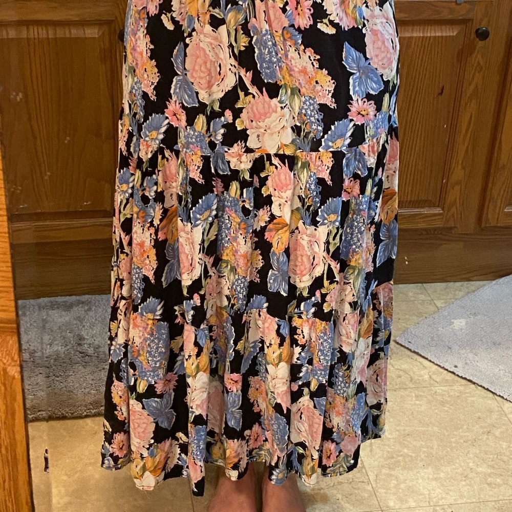Rachel Zoe Multicolor Floral Midi Skirt